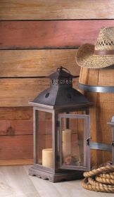 Large Monticello Wooden Lantern - Rustic Home Decor And Outdoor Lighting Accessory