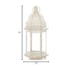 Large Distressed White Lantern - Rustic Decor For Home Or Events