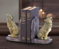 Unique Howling Wolf Bookends For Home Decor