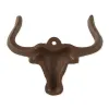 Rustic Ox Wall Hook Set Of 2 - Perfect For Organizing And Decorating