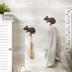 Set Of 2 Mouse Wall Hooks - Stylish And Functional Home Decor