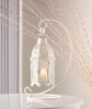 Elegant White Candle Lantern With Stand For Home Decor