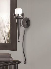 Vintage Gothic Candle Wall Sconce - Decorative Metal Holder For Candles