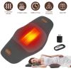 2 In 1 Electric Lumbar Massager Support Pillow Memory Foam Lower Back Massager with Heat Vibration Adapter for Pain Relief
