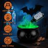 Halloween Decorations Floating Bottle Set with Witches Cauldron and Mist Maker With Green Light Spooky Vintage Party Decorations For Indoor Home Kitch