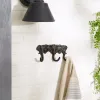 Premium Triple Elephant Wall Hook For Organizing And Decor