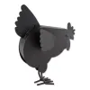 Metal Chicken Sculpture With Chicks - Handcrafted Farmyard Art For Home And Garden Decor