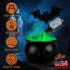 Halloween Decorations Floating Bottle Set with Witches Cauldron and Mist Maker With Green Light Spooky Vintage Party Decorations For Indoor Home Kitch