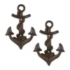 Nautical Anchor Wall Hook Set With Rope - Pack Of 2