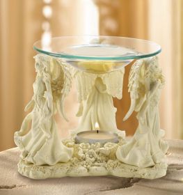 Angel Trio Oil Warmer - Aromatherapy Essential Oil Burner For Home Decor And Relaxation
