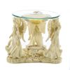 Angel Trio Oil Warmer - Aromatherapy Essential Oil Burner For Home Decor And Relaxation