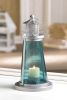 Elegant Blue Glass Candle Lamp For Watch Tower Decor
