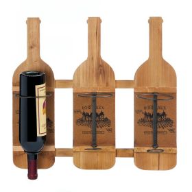 Bordeaux Wooden Wine Bottle Holder - Rustic Wine Rack For Home Decor