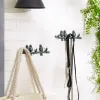 Decorative Bird Wall Hooks Set Of 2 - Branch Design For Home Organization