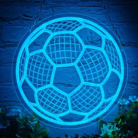 Football Neon Sign for Wall Decor,Football-Shaped Neon Light, Football LED Signs for Football Fans Teens