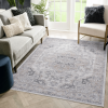 LOOM & LUXE Collection 8X10 Ivory/Beige/Oriental Non-Shedding Living Room Bedroom Dining Home Office Stylish and Stain Resistant Area Rug