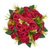 Flower Balls Arrangement Bouquet 10 PCS, 9.5-Inch Wedding Red Roses Centerpieces