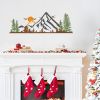 Colorful Metal 15.7 x 5.3 inch Mountain Wall Decor – Minimalist Wall Art for or Indoor Kitchen Bathroom Bedroom Living Room Dining Room