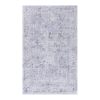 MAVAL Blue Washable Rug 5x8 Area Rug (Blue+Cream, 5' x 8') Modern, Contemporary, Non-Shedding & Easy to Clean, Ideal for Living Room, Bedroom