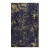 MAVAL Black Washable Rug 5x8 Area Rug (Black+Gold, 5' x 8') Modern, Contemporary, Non-Shedding & Easy to Clean, Ideal for Living Room, Bedroom