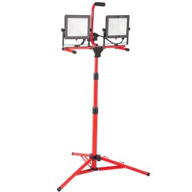 LED Work Light with Stand, 2PCS 10000 Lumen Dual-head LED Work Light with 27.6\"-68.1\"" Adjustable and Foldable Tripod Stand"