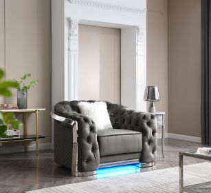 Sophisticated Gray Accent Chair