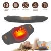 2 In 1 Electric Lumbar Massager Support Pillow Memory Foam Lower Back Massager with Heat Vibration Adapter for Pain Relief