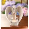 Southwest Desert Angel Candle Holder - Handcrafted Ceramic Decor For Home Or Office