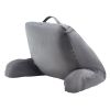 Reading Pillow, Standard Size Bed Pillow with Shredded Memory Foam, Back Pillow with 3 Pockets and Washable Short Velvet Cloth, Top with Handle