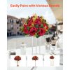 Flower Balls Arrangement Bouquet 10 PCS, 9.5-Inch Wedding Red Roses Centerpieces