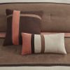7 Piece Faux Suede Comforter Set Coral Cal King