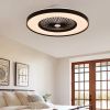 23-inch Black Ceiling Fan Light with LED RGB – Dimmable & Color-Changing, APP & Remote Control, Modern Smart Ceiling Fan for Living Room, Bedroom