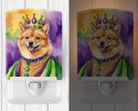 NEW Finnish Spitz King of Mardi Gras Ceramic Night Light Compact, UL-Certified, Ideal for Bedroom, Bathroom, Nursery, Hallway, Kitchen, 6x4x3