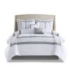 8 Piece Embroidered Comforter Set White King