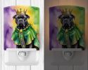 NEW Cane Corso King of Mardi Gras Ceramic Night Light Compact, UL-Certified, Ideal for Bedroom, Bathroom, Nursery, Hallway, Kitchen, 6x4x3, Multicolor
