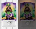 NEW Boykin Spaniel King of Mardi Gras Ceramic Night Light Compact, UL-Certified, Ideal for Bedroom, Bathroom, Nursery, Hallway, Kitchen, 6x4x3