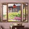 Carved Pumpkin with Witch Hat Tiffany Style Stained Glass Window Panel for Home Decor