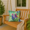 Texas Bluebonnets in Watercolor Throw Pillow Machine Washable, Indoor Outdoor Decorative Pillow for Couch, Bed or Patio, 18Hx18W