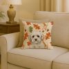 Maltipoo Heirloom Fall Throw Pillow Decorative Indoor Outdoor Accent Cushion for Couch, Bed or Patio, 18Hx18W