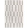 Step Collection High-Low Striped Beige/Cream Indoor Area Rug, 5'3''x7'6'', Modern, Contemporary, Non-Shedding & Easy to Clean, Ideal for Living Room