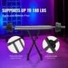 DJ Table Stand, (32"-43") x 18" Portable DJ Laptop and Controller Stand, Lightweight DJ Desk DJ Booth Adjustable Height DJ Stand
