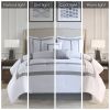 8 Piece Embroidered Comforter Set White King