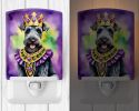 NEW Kerry Blue Terrier King of Mardi Gras Ceramic Night Light Compact, UL-Certified, Ideal for Bedroom, Bathroom, Nursery, Hallway, Kitchen, 6x4x3