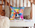 NEW Hippie Animal Rabbit Throw Pillow Machine Washable, Indoor Outdoor Decorative Pillow for Couch, Bed or Patio, 14Hx14W