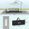 Reversible Outdoor Rug, Waterproof Plastic Straw with Carry Bag, 9' x 18', Black & White Gourd Border