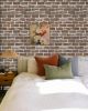 Vintage Brown Brick Wallpaper Peel and Stick Wallpaper 17.7"×197" Self Adhesive Brick Removable Faux 3D Wallpaper for Walls Fireplace Autumn Home Deco