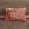 7 Piece Faux Suede Comforter Set Coral Cal King