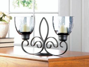Elegant Fleur De Lis Candle Stand Set - Perfect For Home Decor And Gifts