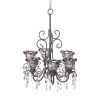Elegant Midnight Blooms Black Chandelier - Modern Lighting Fixture For Home Decor