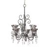 Elegant Midnight Blooms Black Chandelier - Modern Lighting Fixture For Home Decor